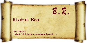 Blahut Rea névjegykártya